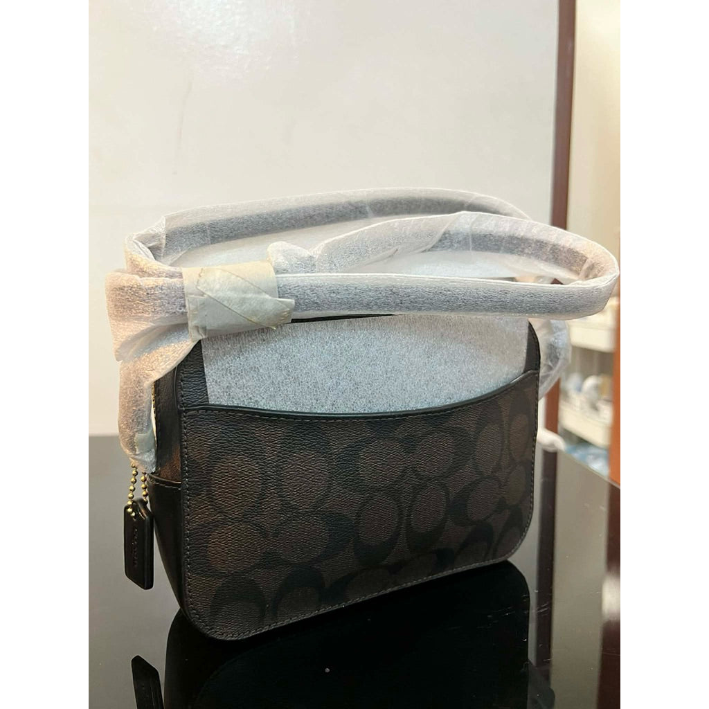 ORIG & IMPORTED RARE CCH Mini Camera Brown Bag In Signature Canvas