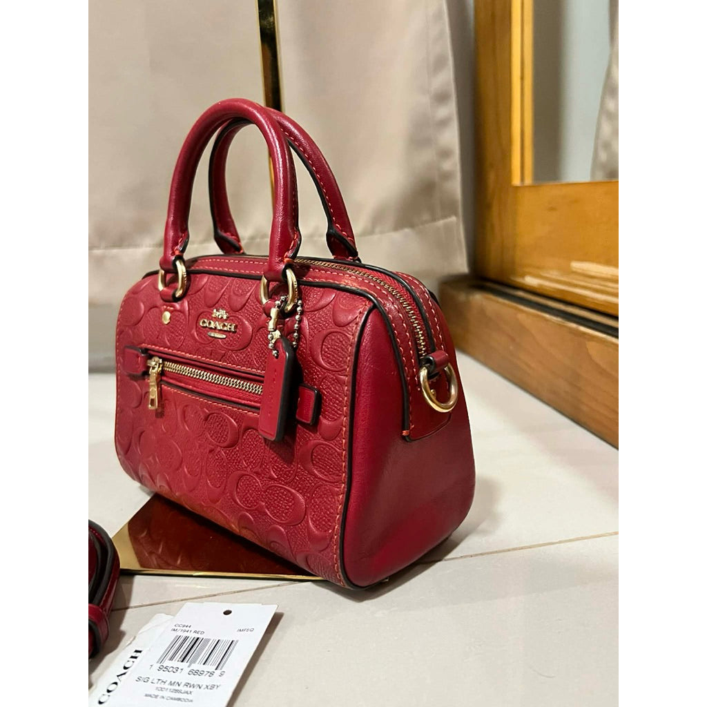ORIG Preloved CCH Mini Rowan Crossbody Small Bag In Signature Leather Red