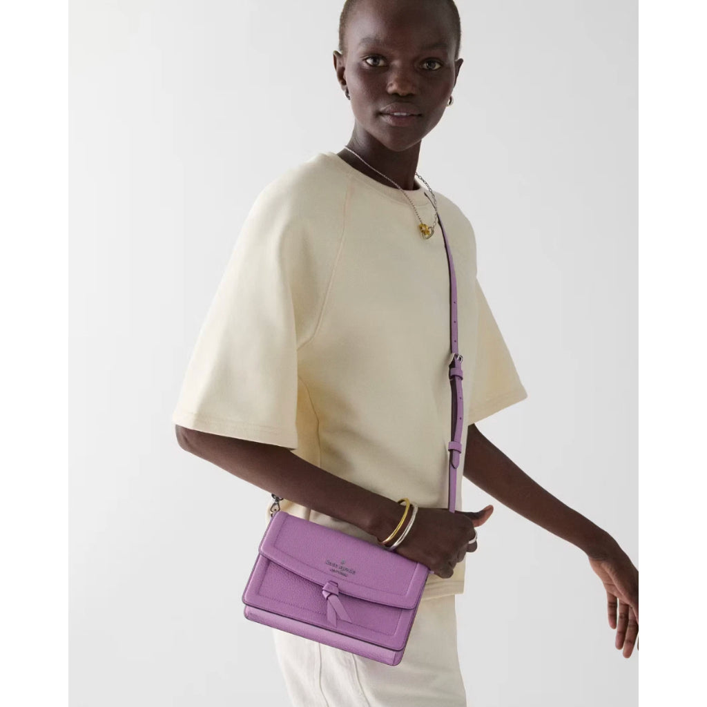 ORIG & IMPORTED KS Mini Knott Flap Crossbody Bag Lilac/Purple