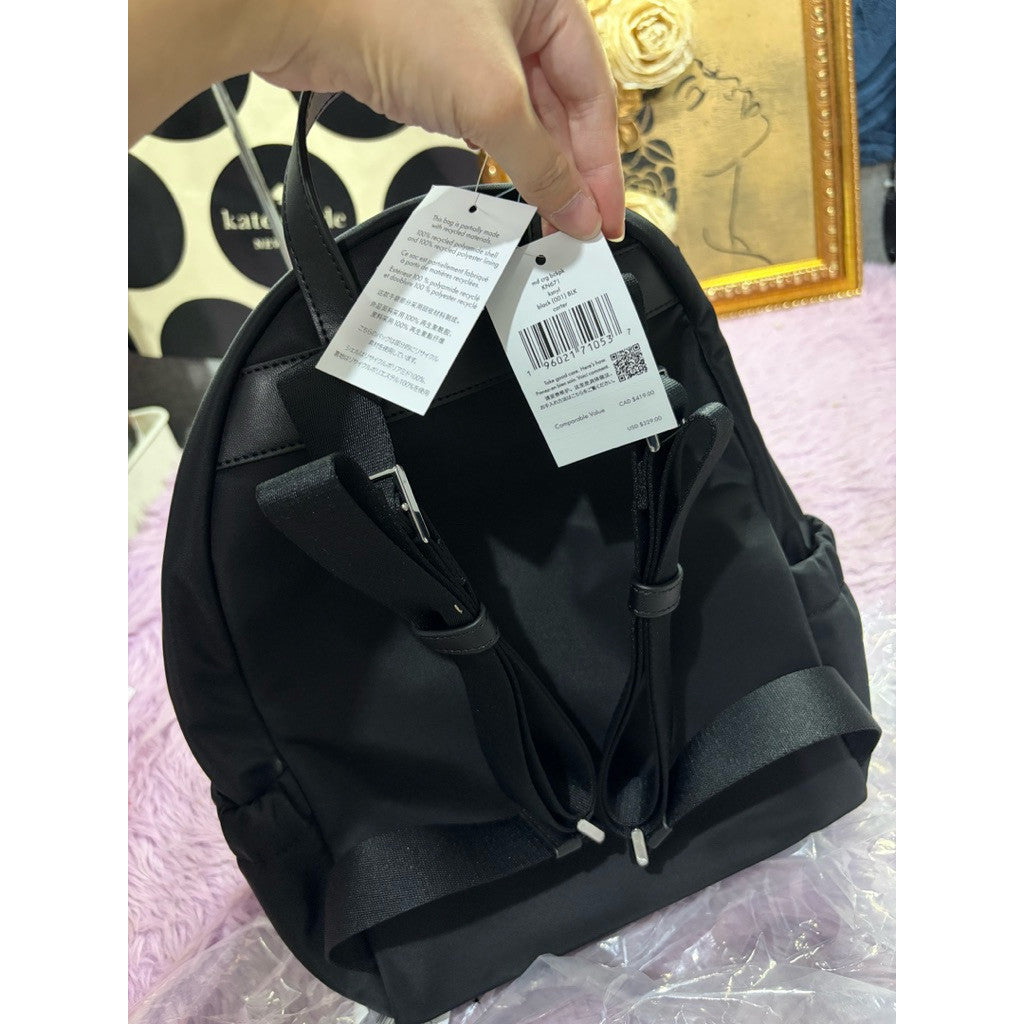 ORIG & IMPORTED KS Cargo Medium & Large Nylon Black Backpack Bag