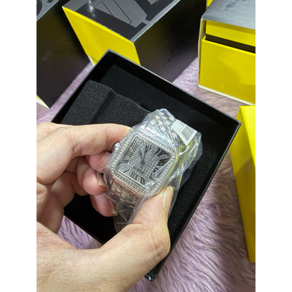 ORIG & IMPORTED Invicta Angel Quartz Crystal Silver 28mm 48994 Ladies Watch