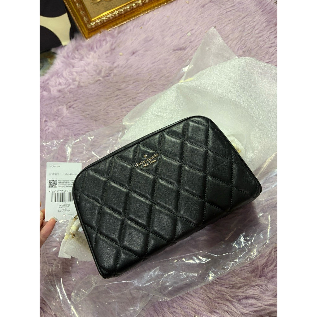 ORIG & IMPORTED KS Carey Quilted Leather Small Camera Bag Black