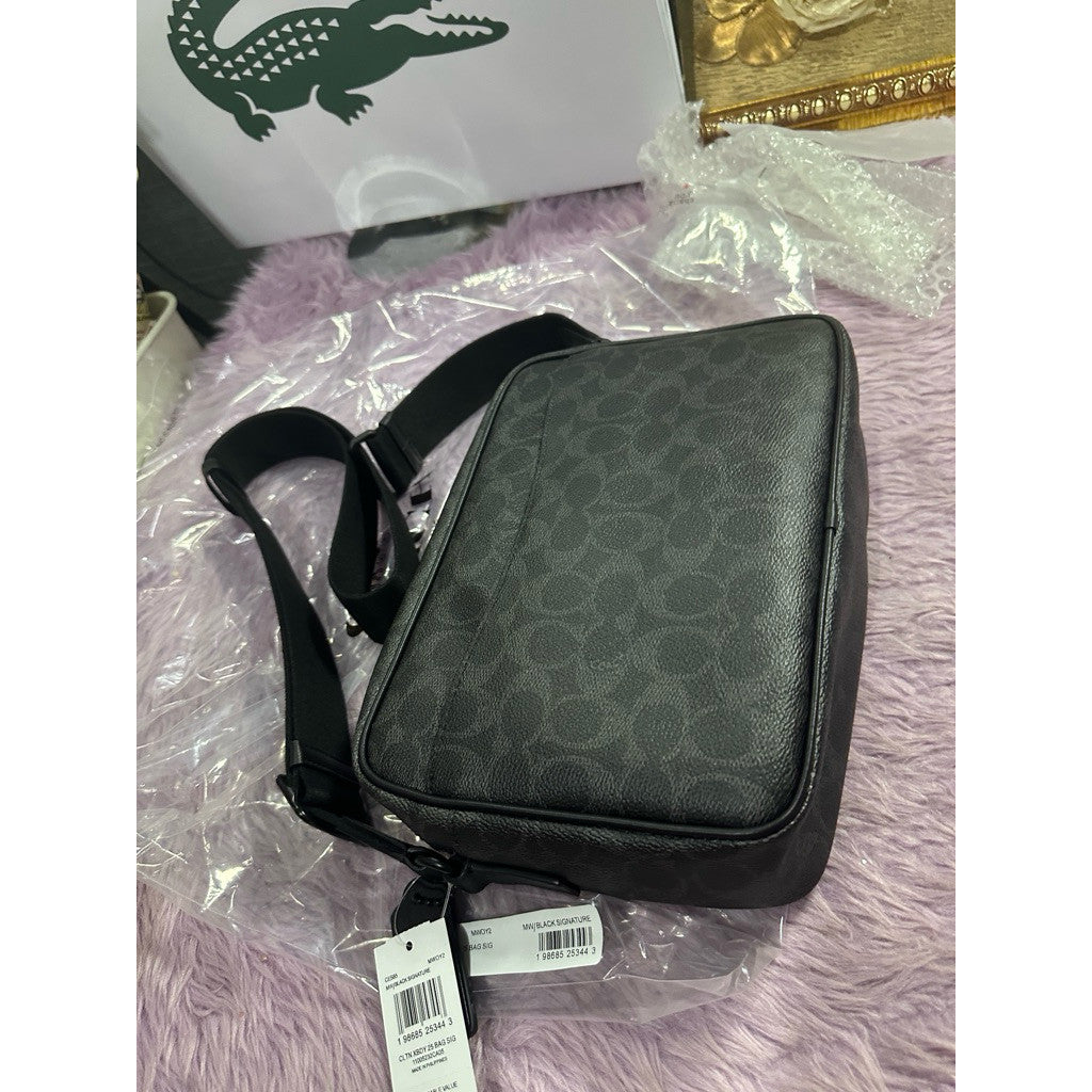 ORIG & IMPORTED CCH Retail Colton 25 Crossbody Men's Ipad Bag In Signature Canvas Black/Khaki