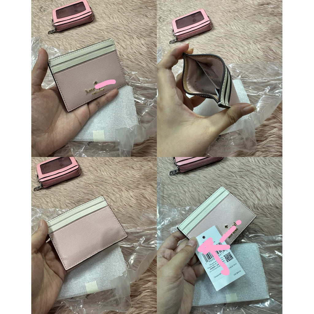ORIG KSNY Card Slim Card Holder Black/White/Pink