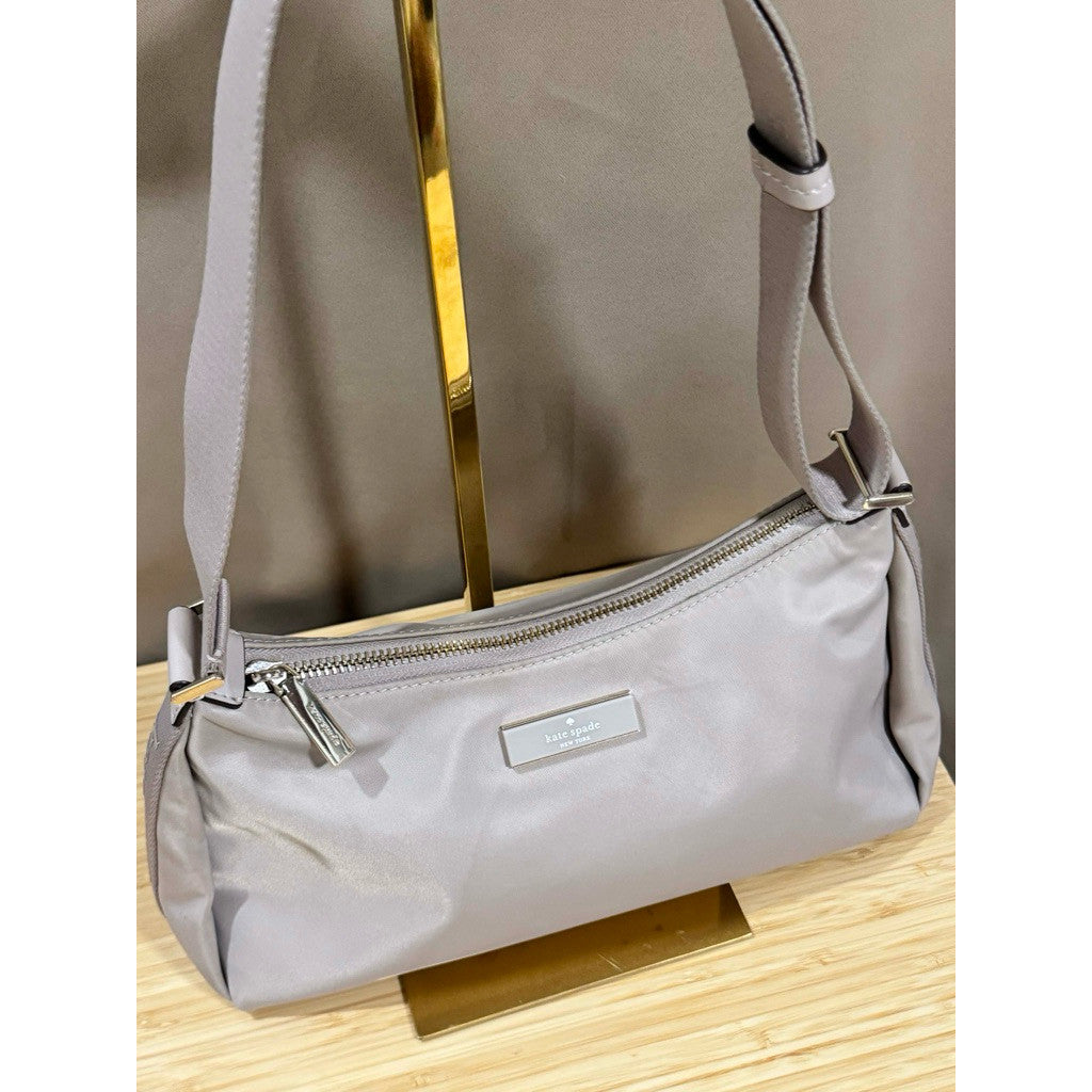 ORIG Preloved KS Carter Nylon Small Shoulder Bag Cozy Grey