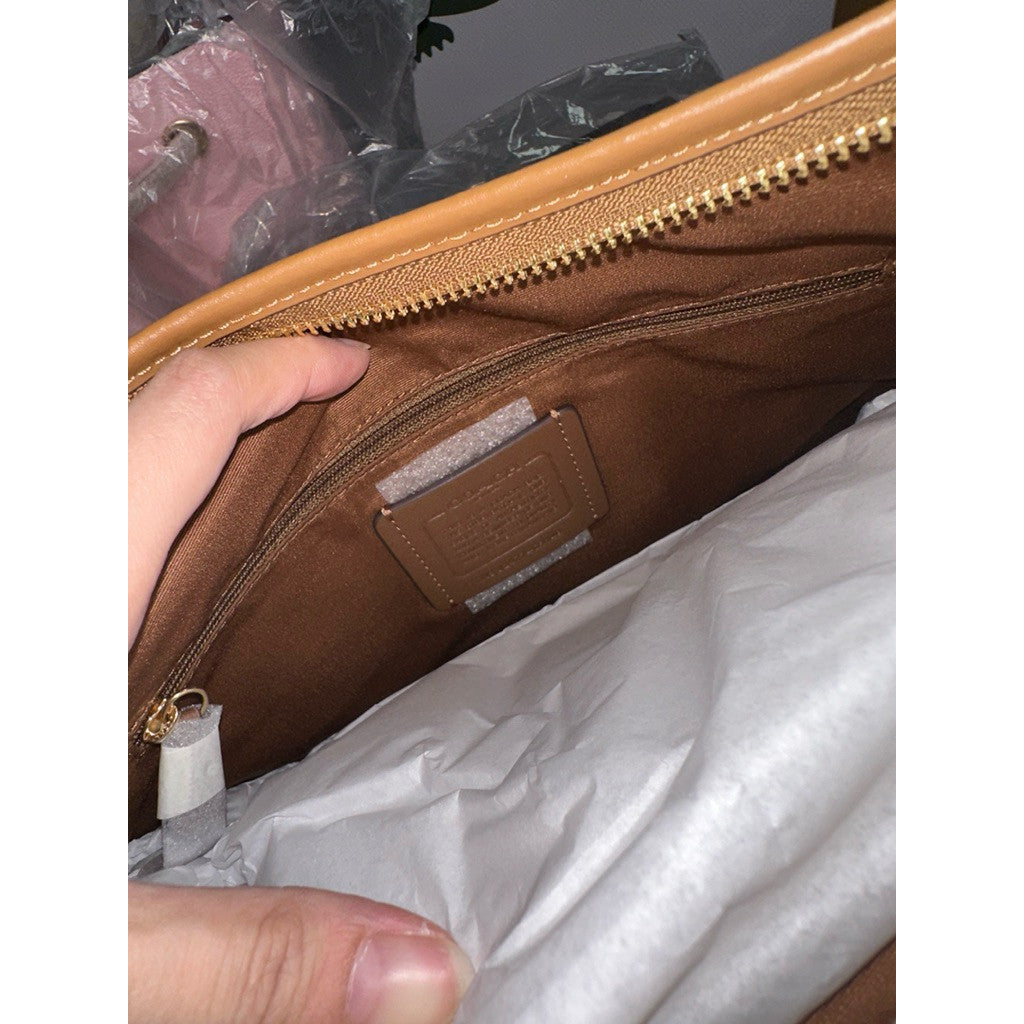ORIG & IMPORTED CCH Medium Laurel Shoulder Bag In Light Khaki/Light Saddle