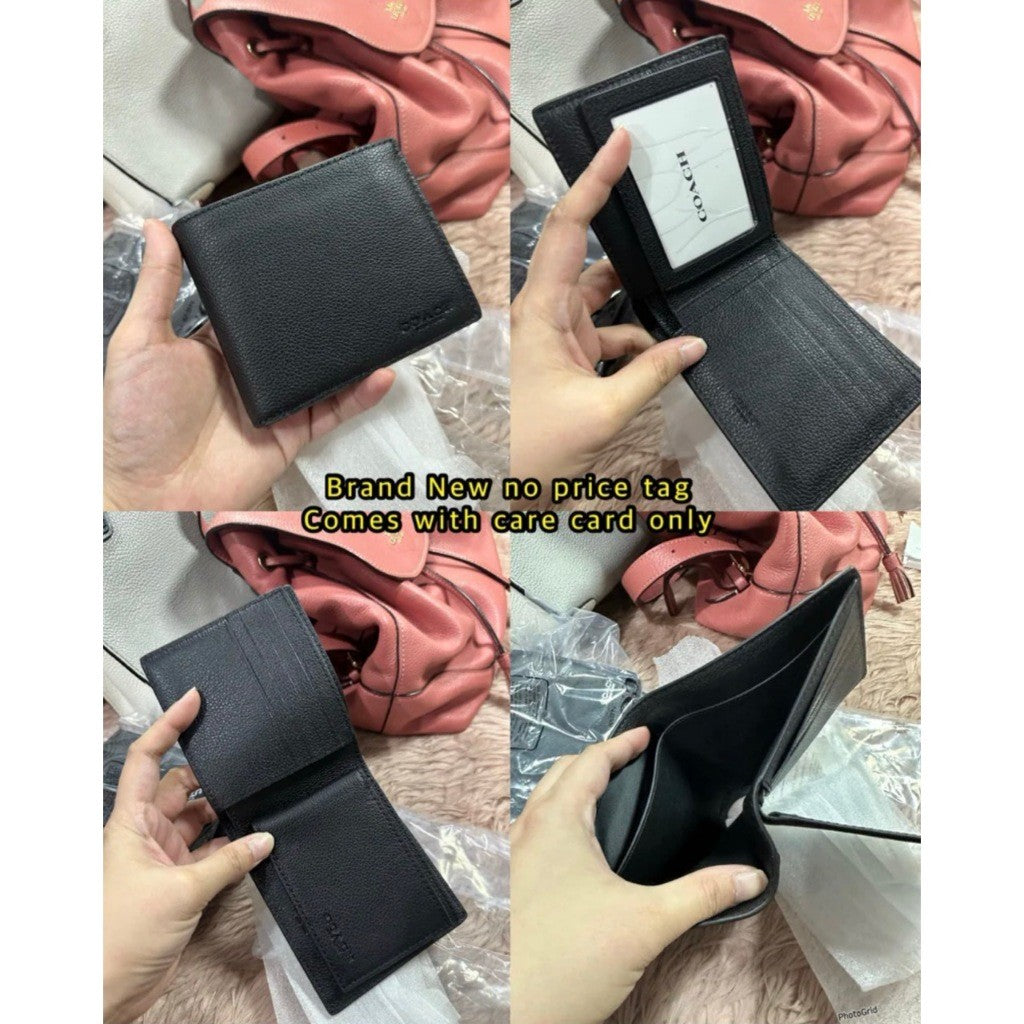 ORIG & IMPORTED CCH Men Compact Bifold Wallet Black/Brown