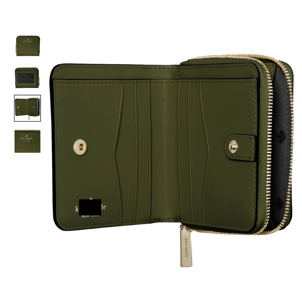 ORIG Preloved KS Small Zip Around Wallet in Enchanted Green