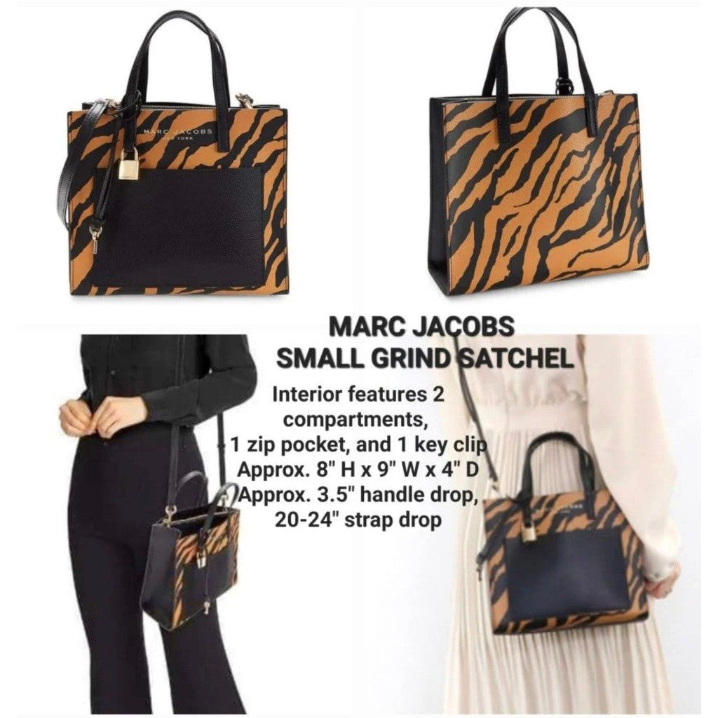 ORIG & IMPORTED MJ Tiger Stripe Print Mini Grind Tote Bag in Black