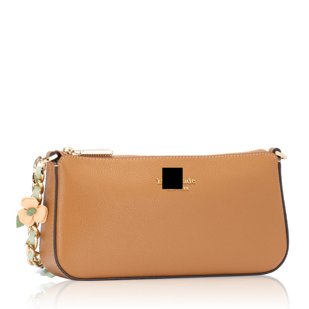ORIG & IMPORTED KS Gemini Floral Strap Shoulder Brown Bag