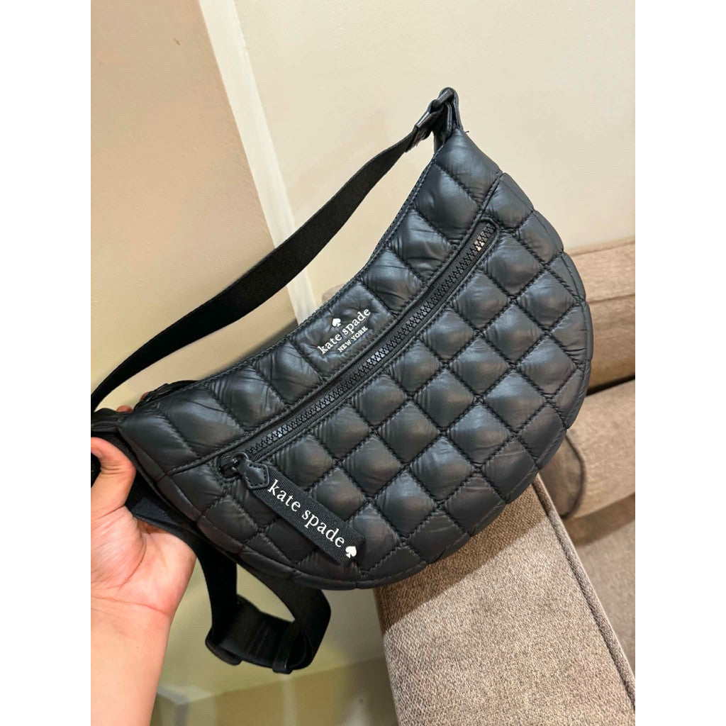ORIG Preloved KS Camden Quilted Sling Black Bag