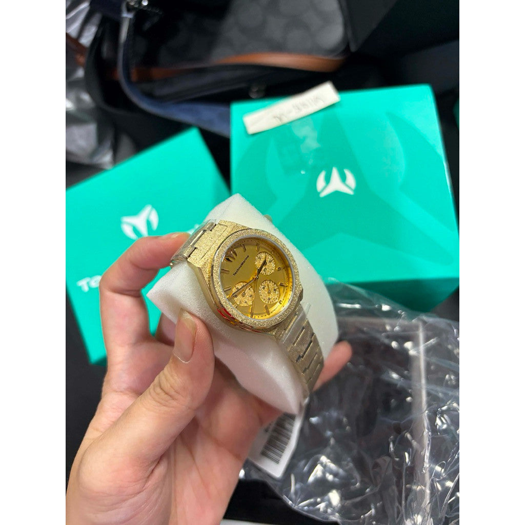 ORIG & IMPORTED Technomarine TM-318149  Ocean Empress 34mm Gold Dial Women's Quartz Watch