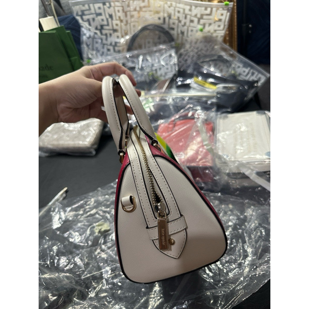 ORIG & IMPORTED KS Rainbow Duffle Crossbody White Bag