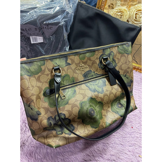 ORIG Preloved CCH Gallery Tote Brown Bag with Floral