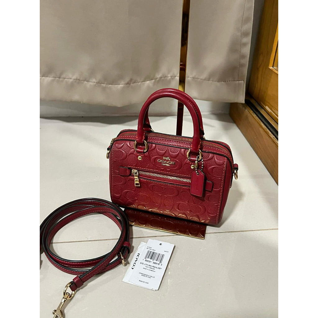 ORIG Preloved CCH Mini Rowan Crossbody Small Bag In Signature Leather Red