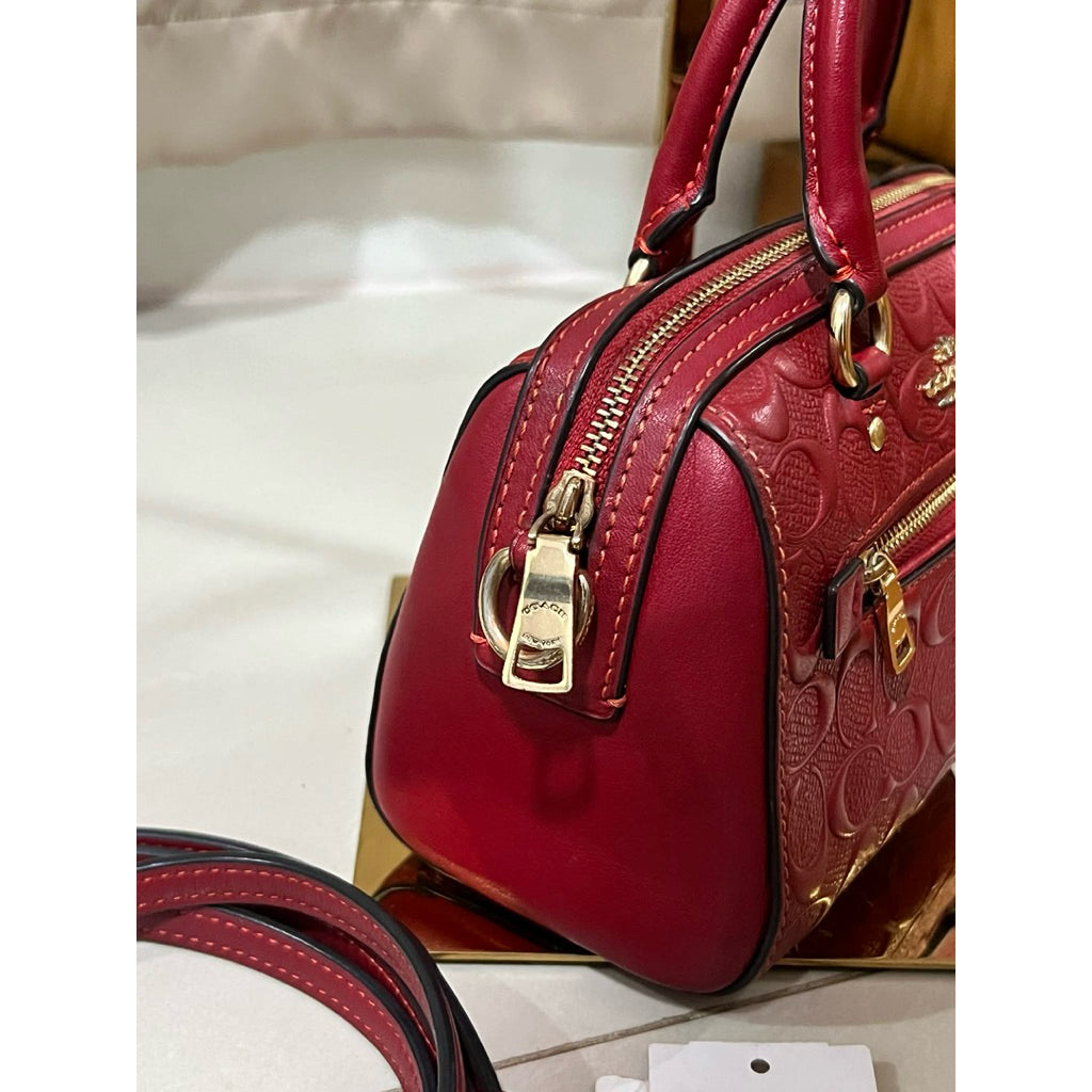 ORIG Preloved CCH Mini Rowan Crossbody Small Bag In Signature Leather Red