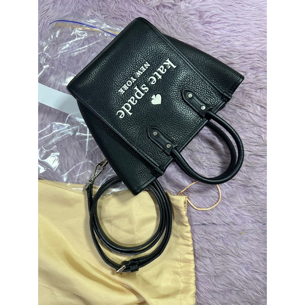 ORIG Preloved KS Ella Mini Tote Black Top Handle Bag