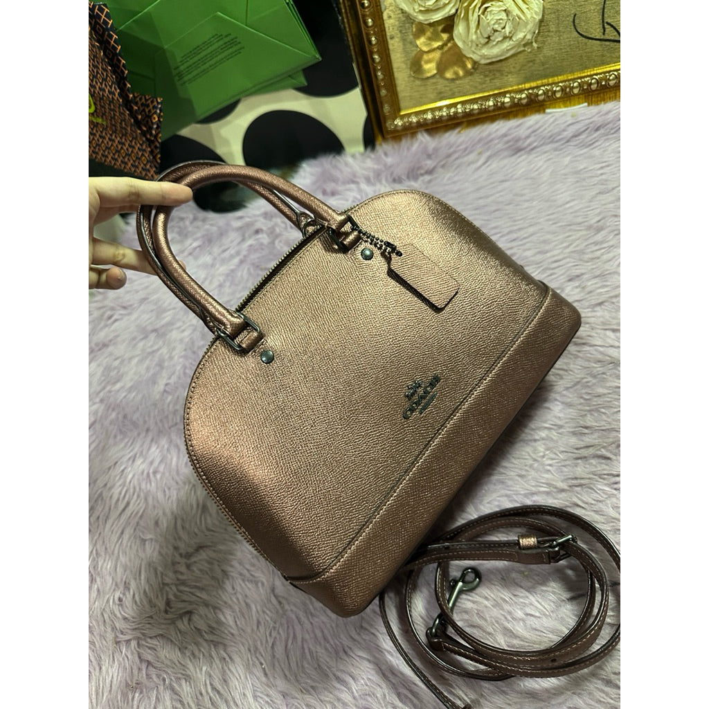 ORIG Preloved CCH Mini Sierra Satchel Dome Metallic Dark Blush/Bronze Bag