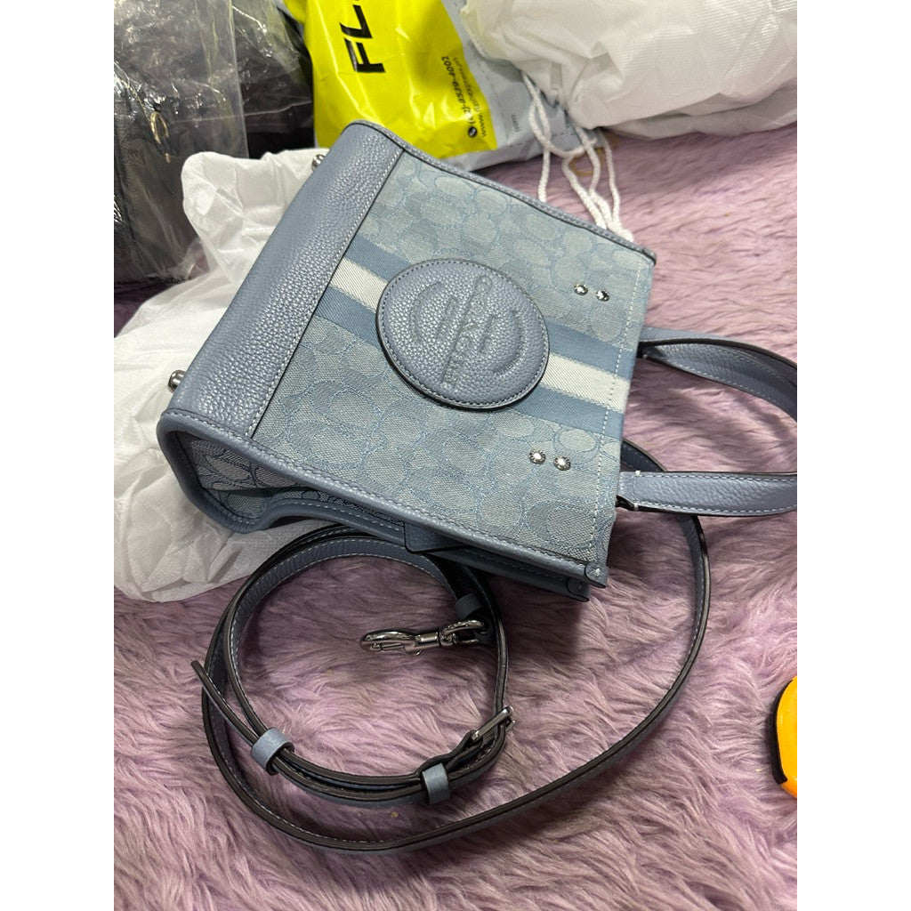 ORIG Preloved CCH Dempsey Tote Bag 22 Light Blue