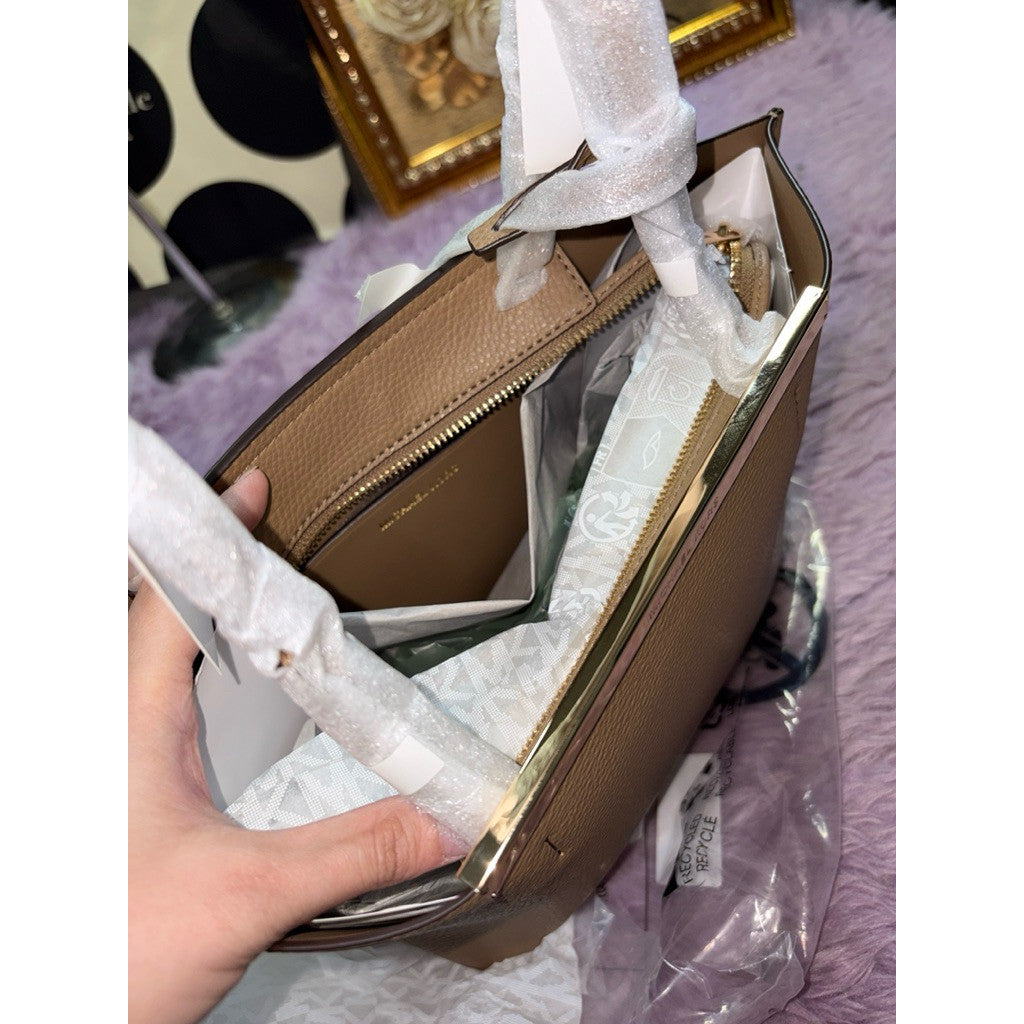 ORIG & IMPORTED MK Evelyn Small Tote Bag Brown/Taupe/Black