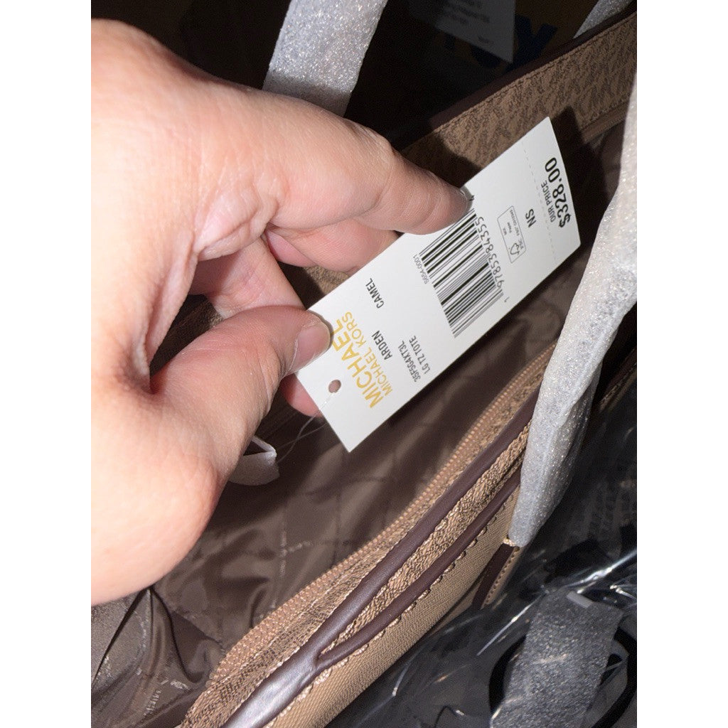 ORIG & IMPORTED MK Arden Large Top-Zip Tote Beige/Gray/Camel Bag