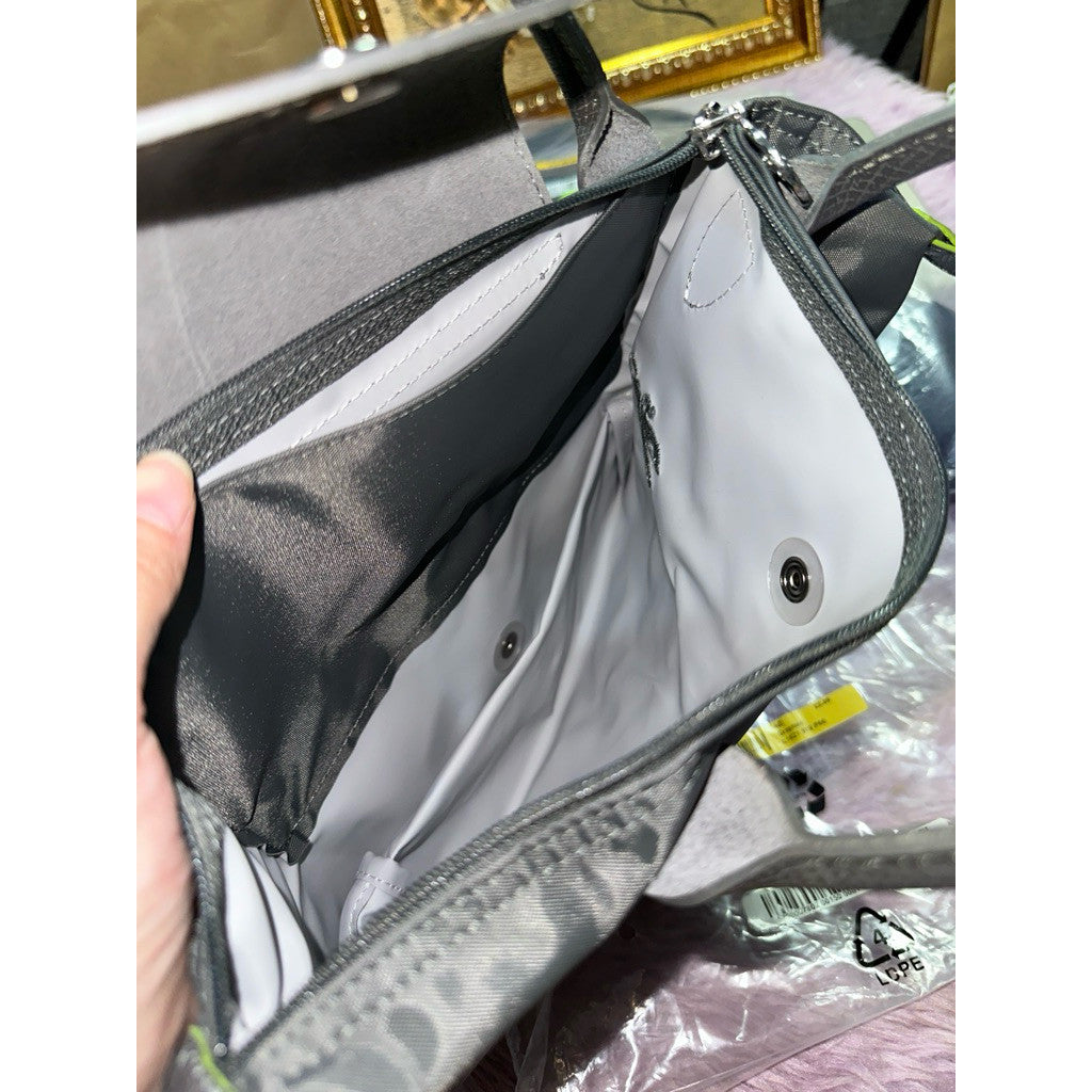 ORIG & IMPORTED GRAPHITE GRAY Longchamp LC Le Pliage Nylon Tote Bag
