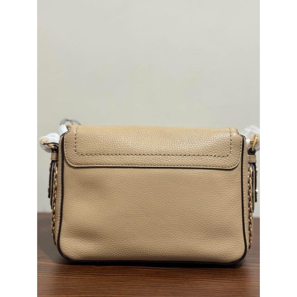 ORIG & IMPORTED MJ The Groove Leather Small Messenger Flap Bag in Brown/Iced Coffee