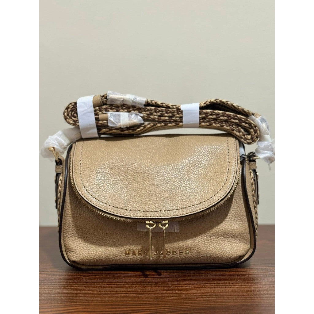 ORIG & IMPORTED MJ The Groove Leather Small Messenger Flap Bag in Brown/Iced Coffee