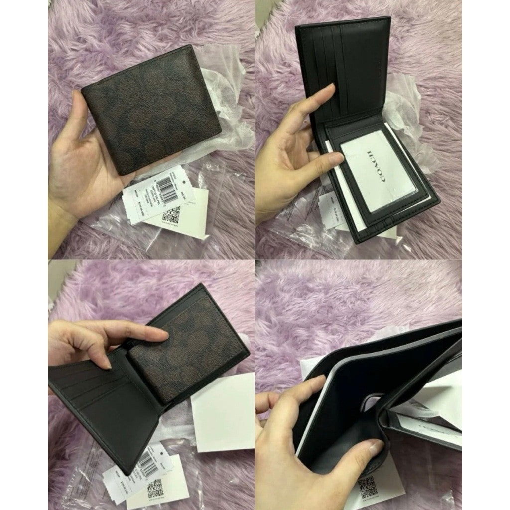 ORIG & IMPORTED CCH Men Compact Bifold Wallet Black/Brown