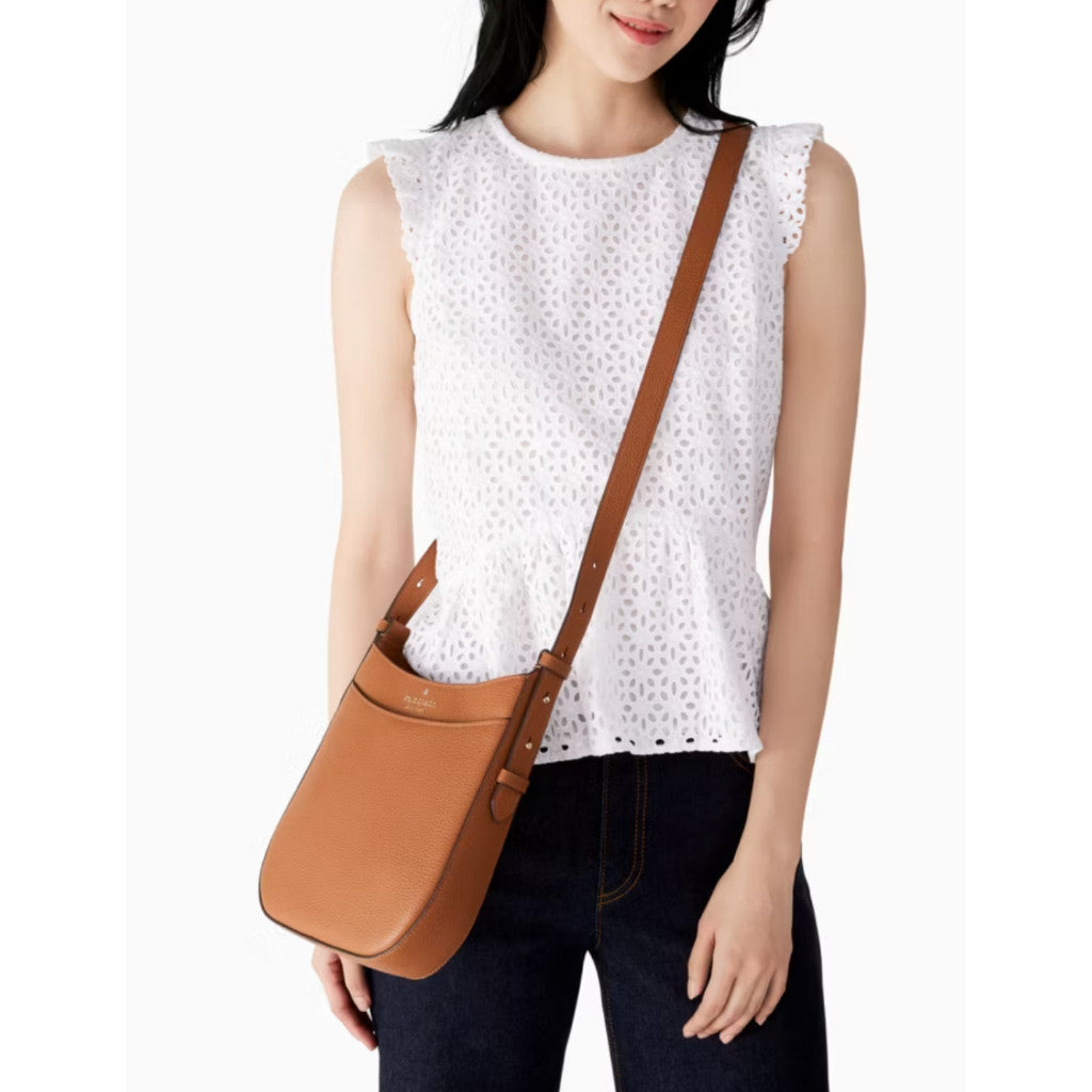 ORIG & IMPORTED KS Leila North South Crossbody Slim Brown Bag