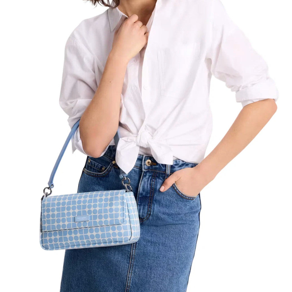 ORIG & IMPORTED KS Retail Noel Jacquard Convertible Crossbody Nylon/Fabric Blue Bag