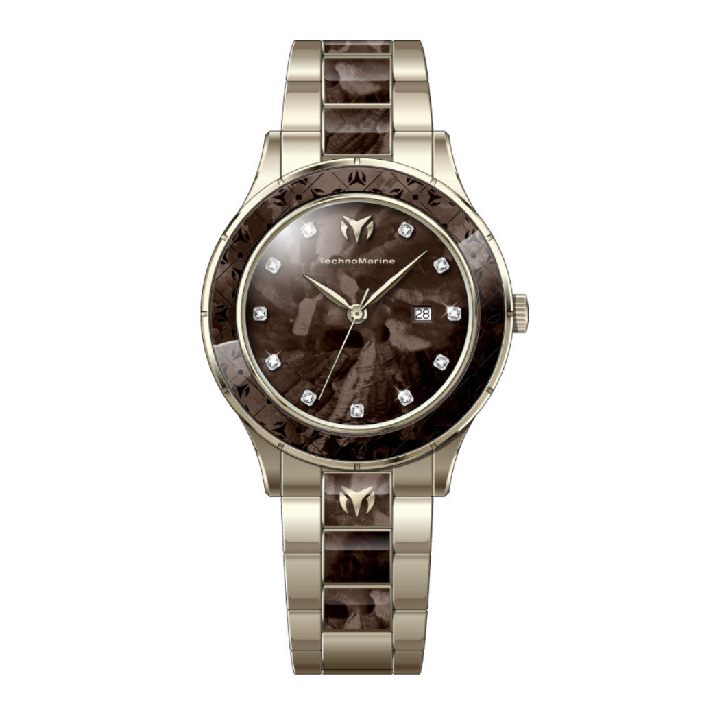 ORIG & IMPORTED Technomarine Sea - TM-725058 33mm Brown Women Watch