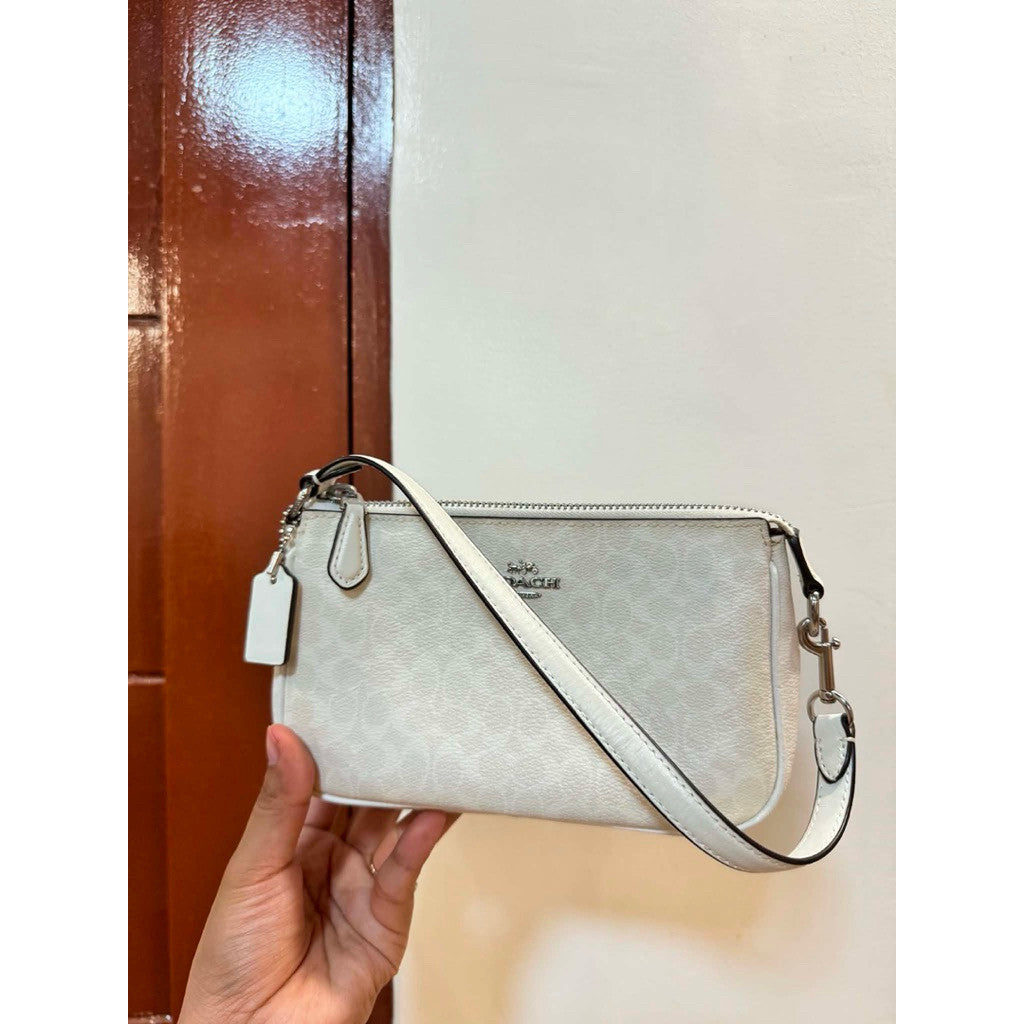 ORIG Preloved CCH Nolita 19 In Colorblock Micro Signature Canvas White Small Bag