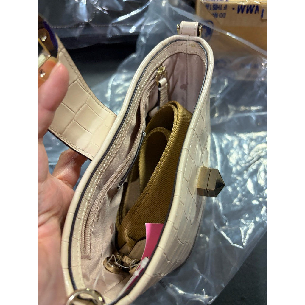 ORIG & IMPORTED KS Audrey Mini Bucket Beige Croc Bag