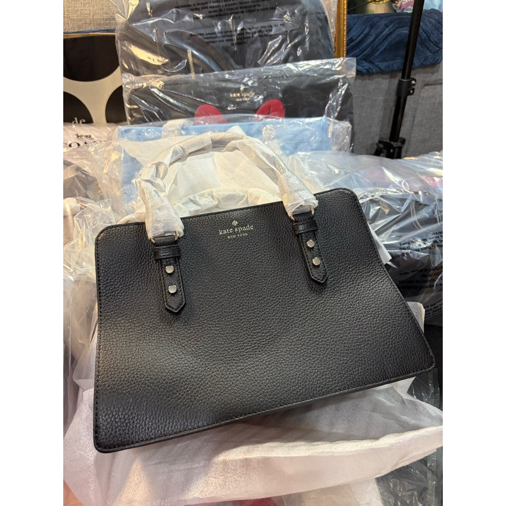ORIG & IMPORTED KS Mulberry Street Lise Satchel Medium Black Bag