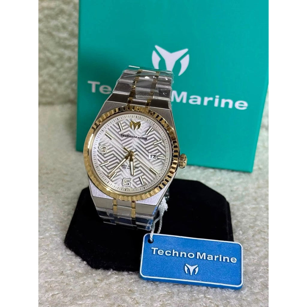 ORIG & IMPORTED Technomarine 33mm LUNA TM-826005 Lady's Gold Watch