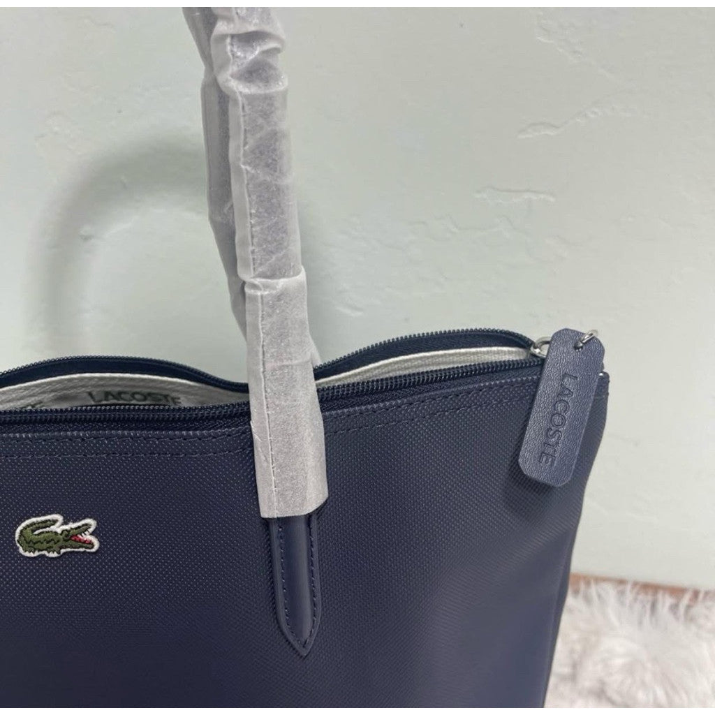 ORIG & IMPORTED Lacoste LCT L.12.12 Concept Tote Large and Small NAVY BLUE PENOMBRE BAG