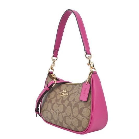 ORIG & IMPORTED Coach Teri Shoulder Bag in Khaki/Pink