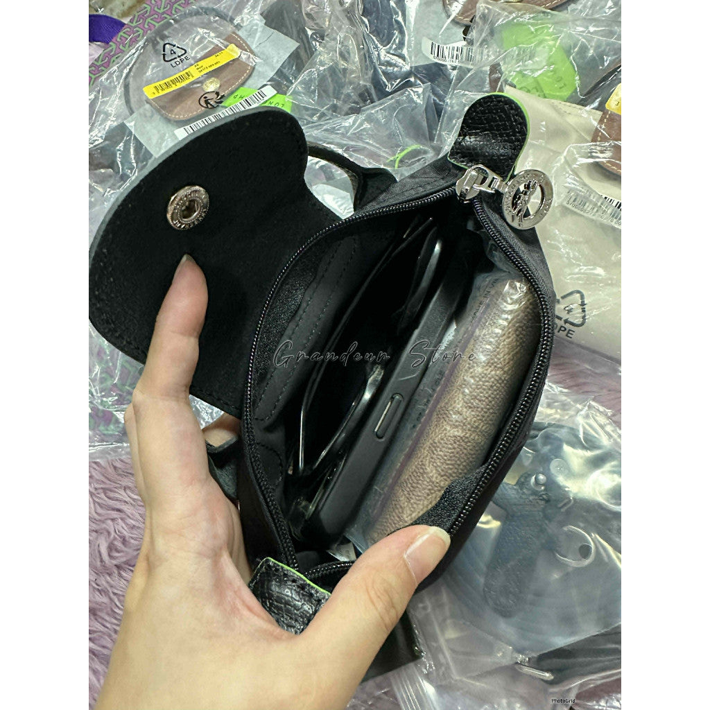 ORIG & IMPORTED Longchamp LC Le Pliage Pouch with handle Mini Micro Nylon Bag