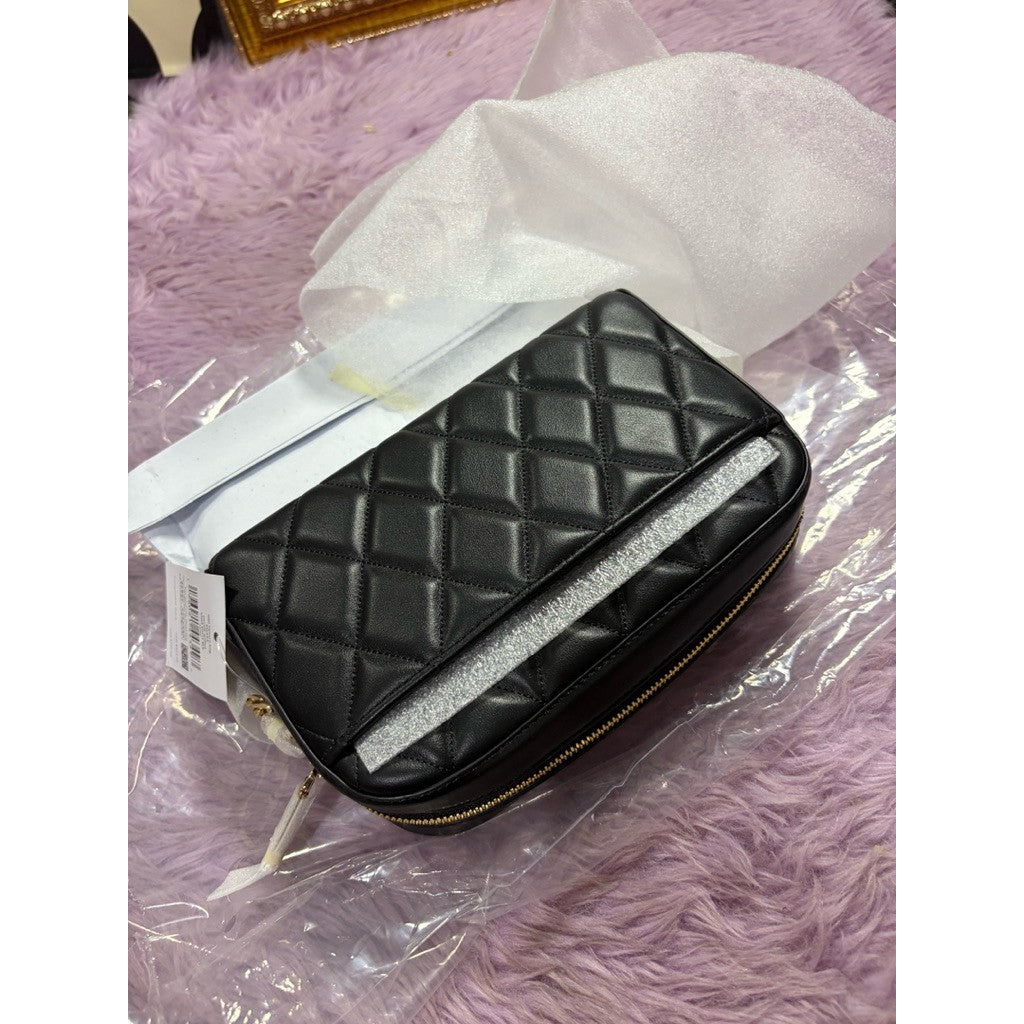ORIG & IMPORTED KS Carey Quilted Leather Small Camera Bag Black