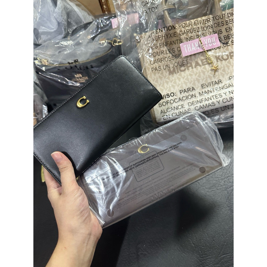 ORIG & IMPORTED Retail CCH Essential Slim Long Brown/Black Wallet