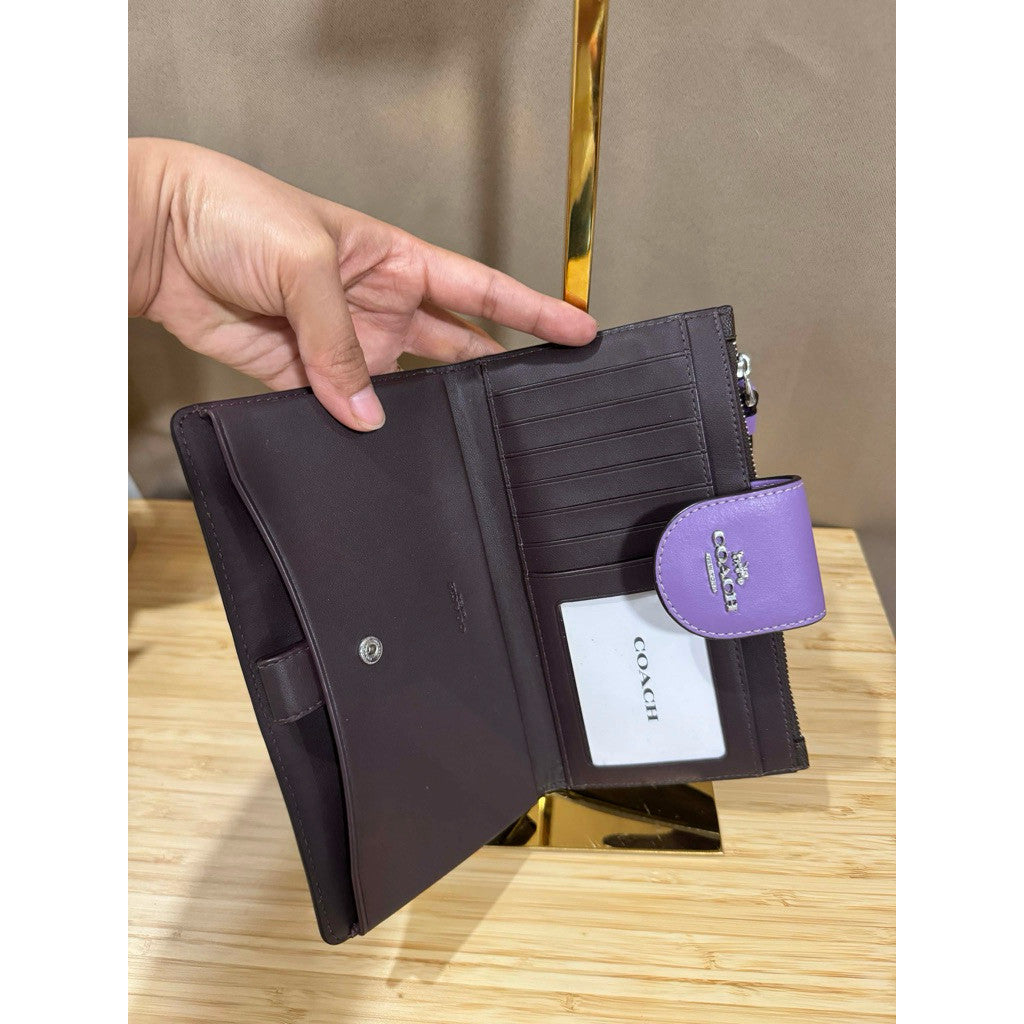 ORIG Preloved CCH Tech Phone Long Wallet in Brown/Purple