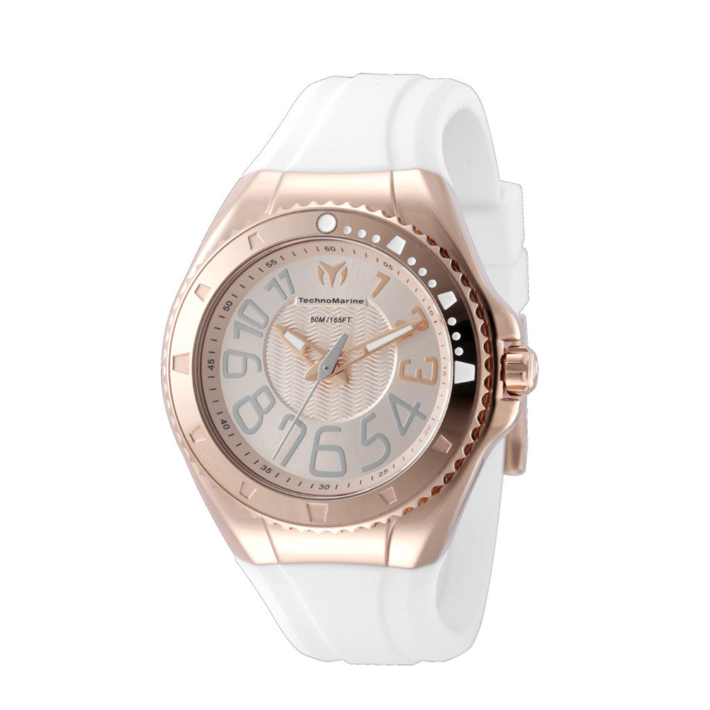 ORIG & IMPORTED Technomarine Lusso Mare 38mm TM-225048 White Strap Lady's Watch