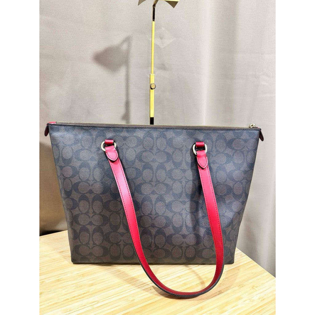 ORIG Preloved CCH Gallery Large Tote Bag In Brown/Red