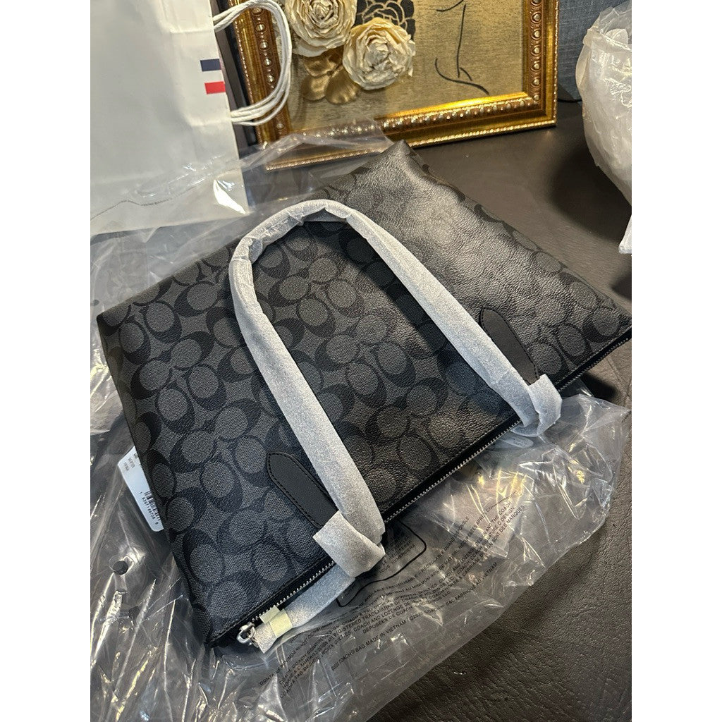 ORIG & IMPORTED CCH Zip Top Tote Bag In Signature Black