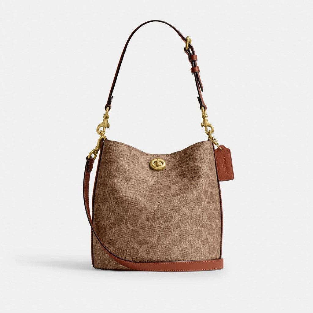 ORIG & IMPORTED CCH Retail Willow Soft Bucket Bag 19 In Tan/Brown