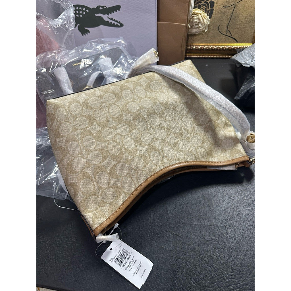 ORIG & IMPORTED CCH Medium Laurel Shoulder Bag In Light Khaki/Light Saddle