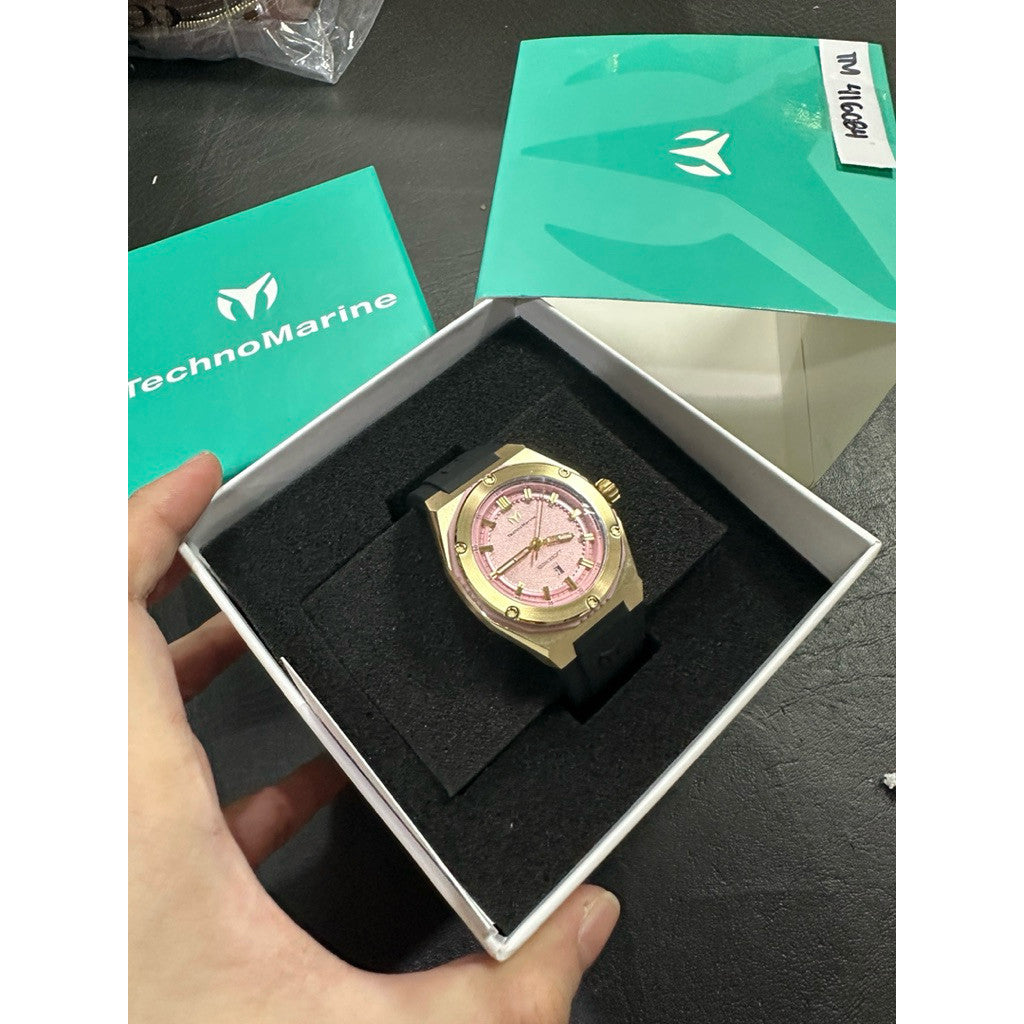 ORIG & IMPORTED Technomarine CORAL - TM-416084 36mm Black/Gold Lady's Watch