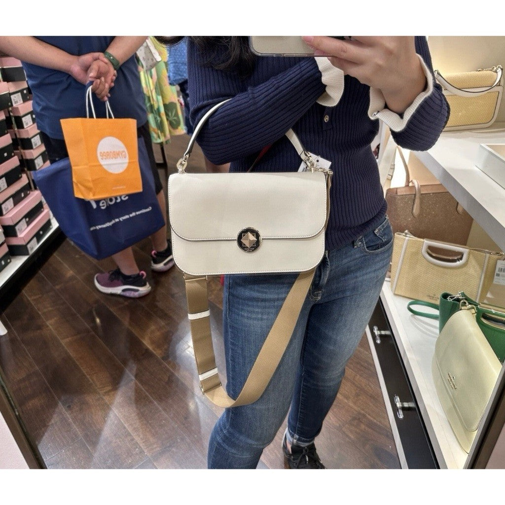 ORIG & IMPORTED KS Audrey Flap Crossbody Cream/White Bag