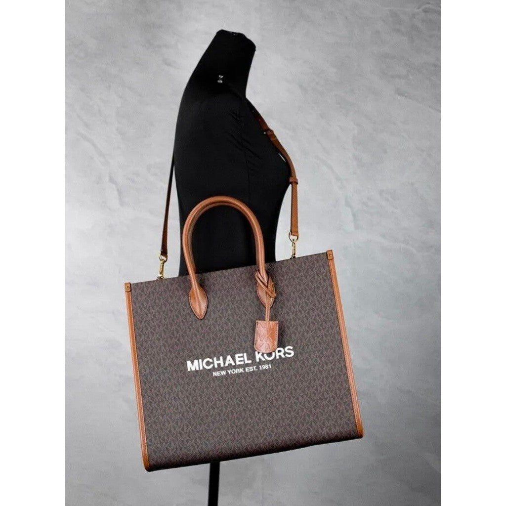 ORIG & IMPORTED MK Mirella Large Book Travel Tote in Signature Brown Bag